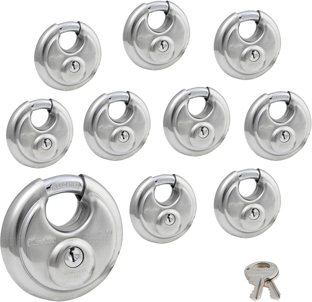 4 Keyed Alike Stainless Steel Padlocks B326466