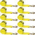 4 Inch x 27 Foot Yellow Winch Strap with Grab Hook 10 Pack E934123