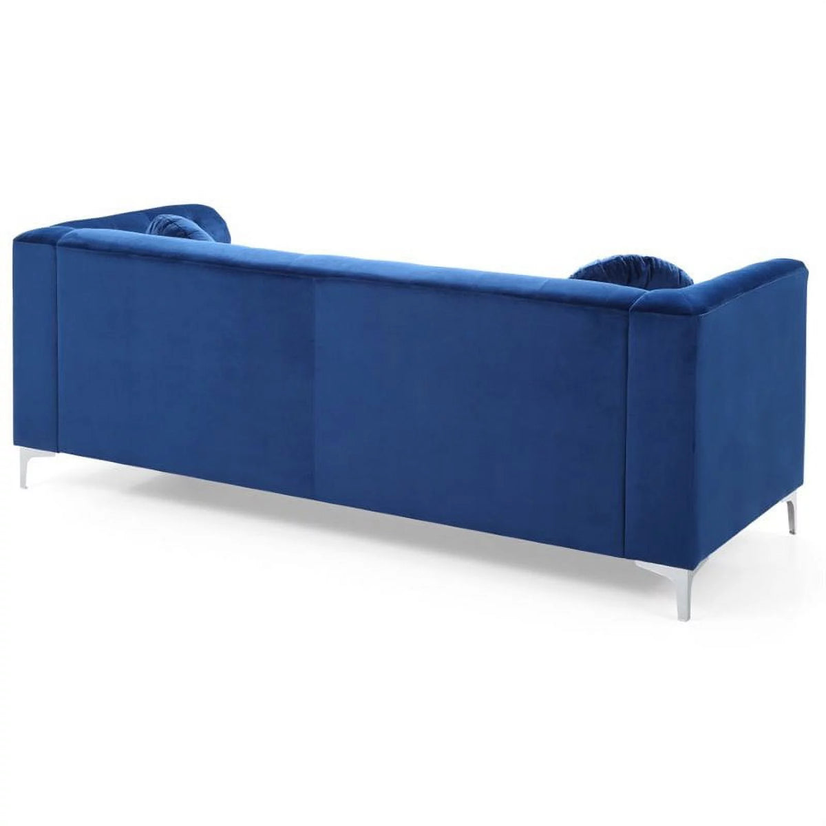 Velvet Sofa and Chair 2-Piece Set Navy Blue K9715