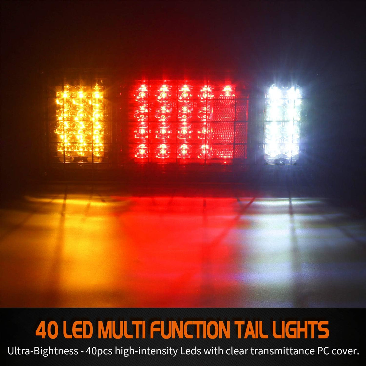 40 LED Truck Tail Light Bar with Iron Net Protection R98160