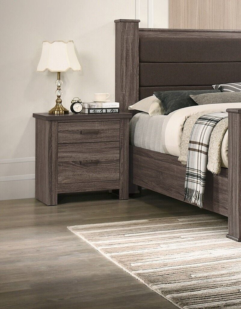 Eastern King Size 4pc Wooden Bedroom Set with Dresser Mirror Nightstand T640388