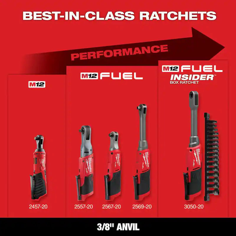 12V Lithium-Ion 3/8 in. Cordless Ratchet with 2.0 Ah Starter Kit L3313