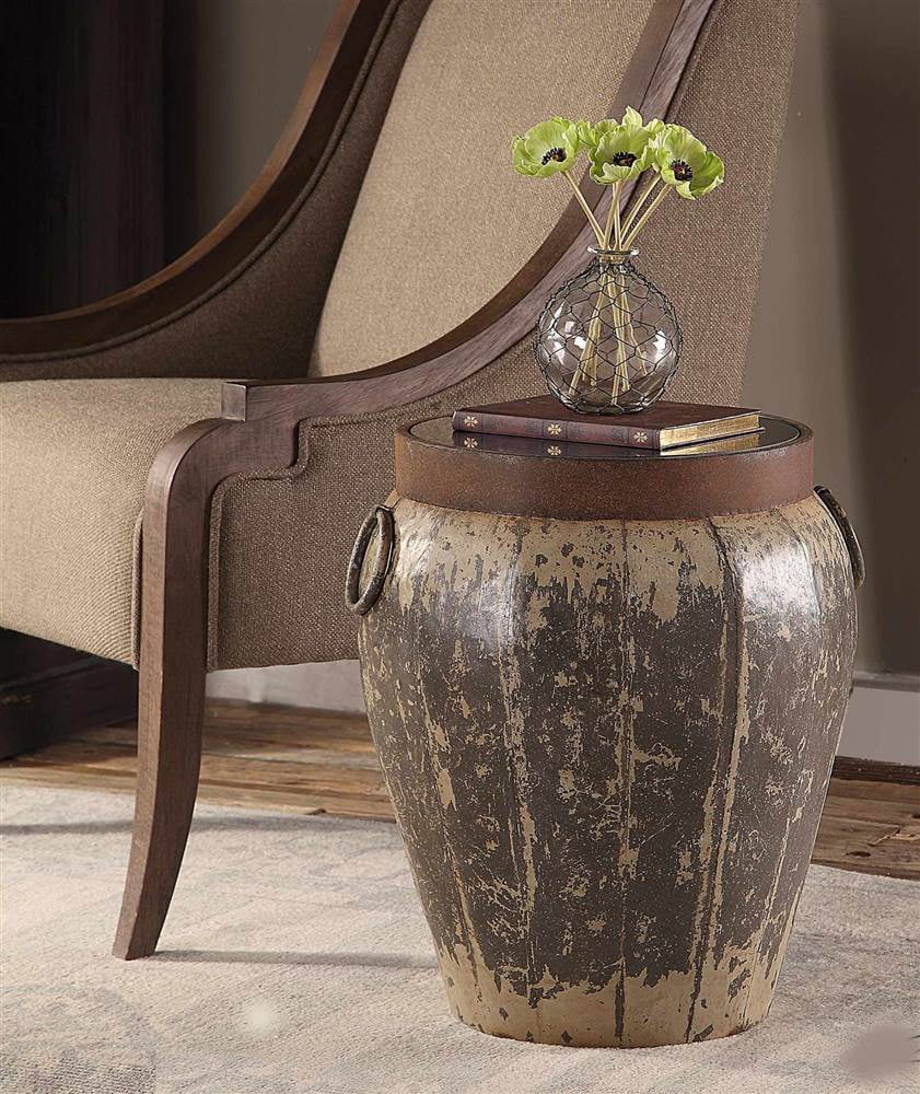 20.25 inch Drum Accent Table S1966