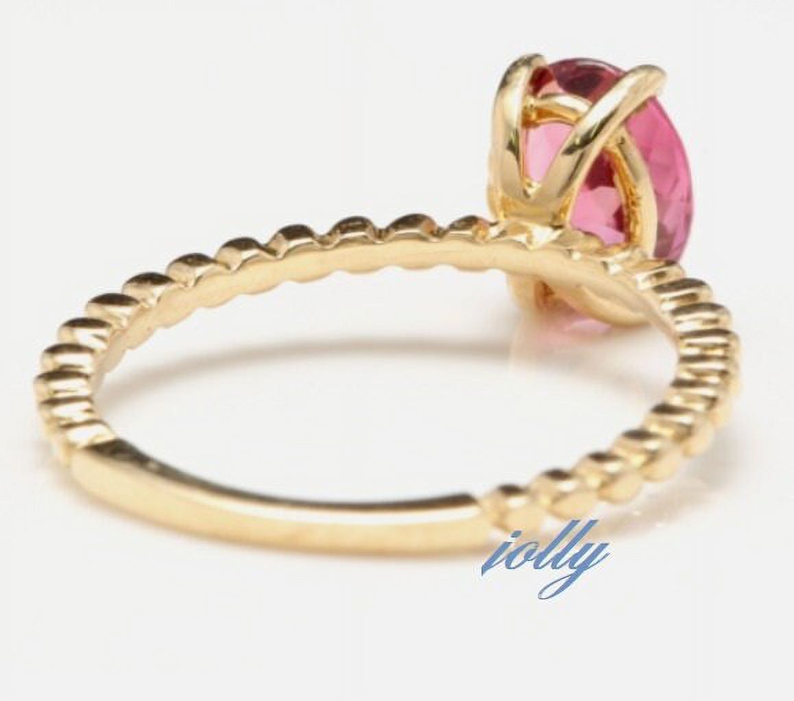 Natural Tourmaline Ring, 14k Gold Filled Oval Cut Tourmaline Engagement Ring G81671