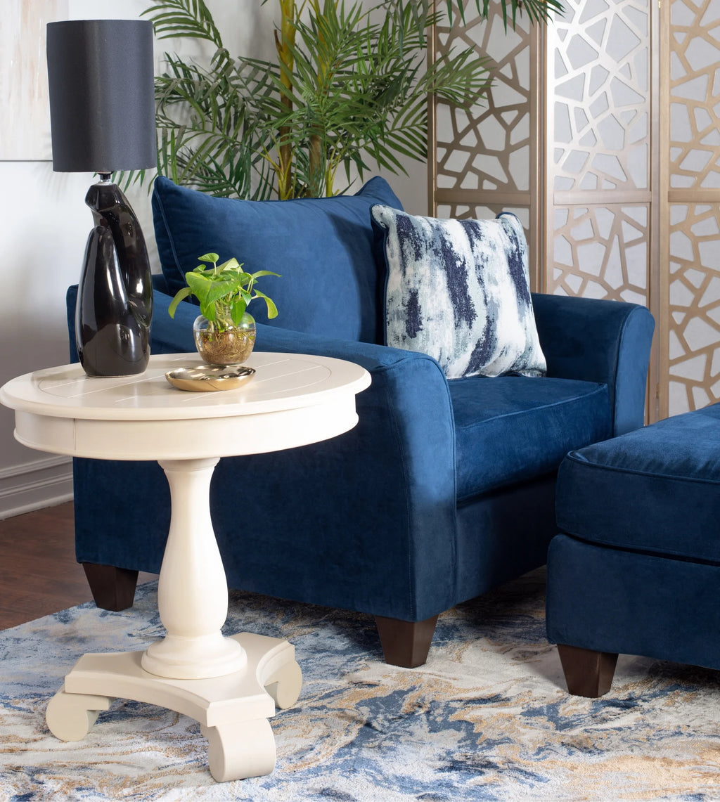Navy Blue 4-Piece Fabric Sofa Set M742