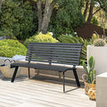 Dark Grey Aluminum Outdoor Bench V173561