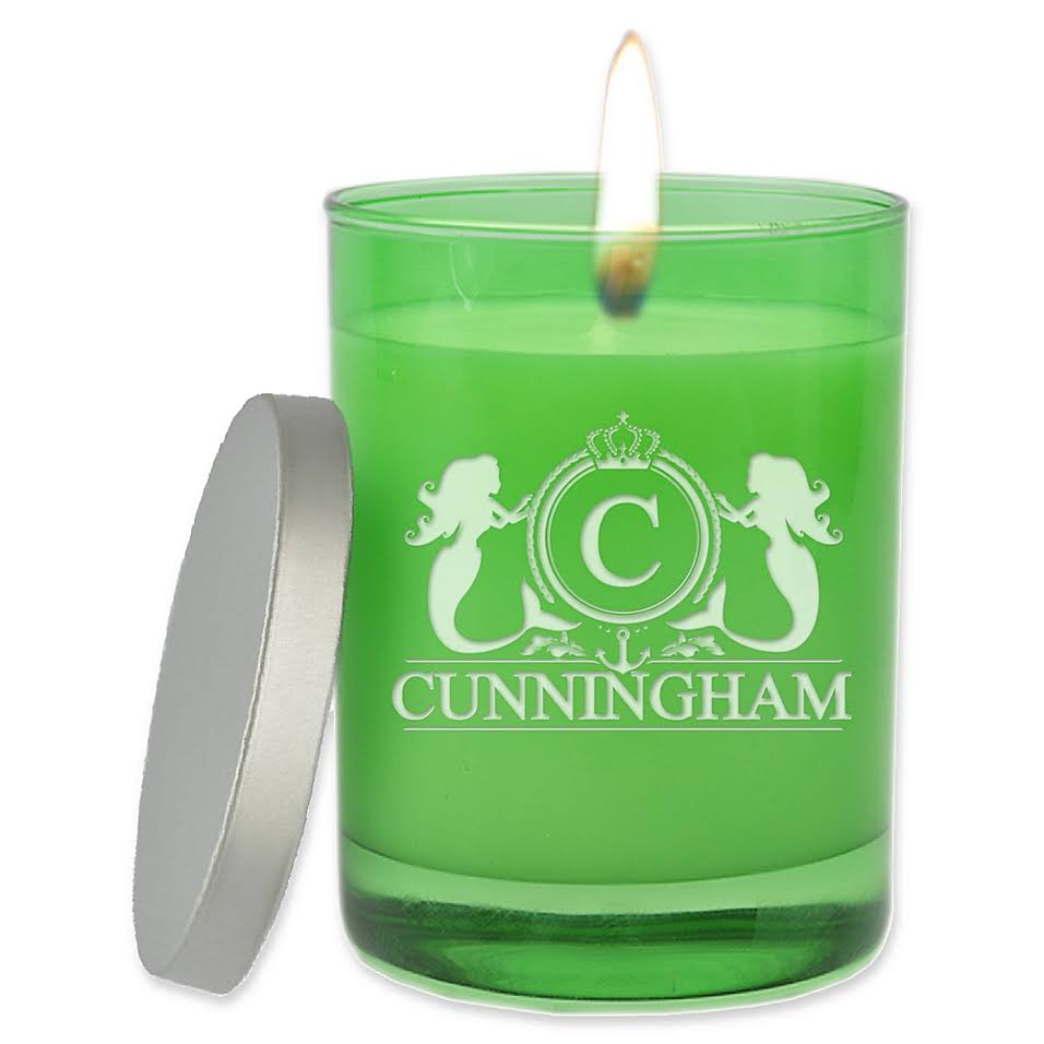 Emerald Green Soy Wax Glass Jar Candle Z297486