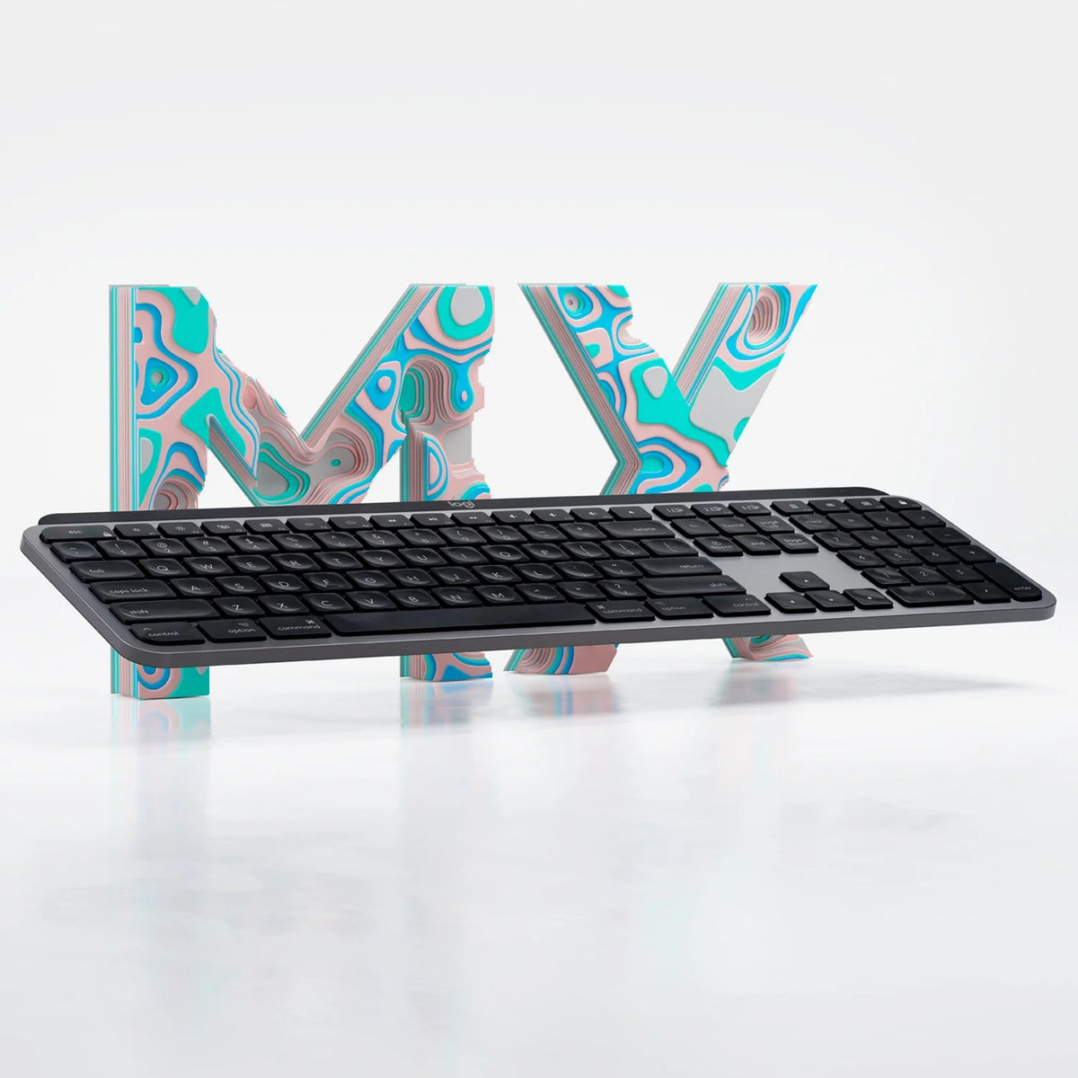 Wireless Illuminated Keyboard, Backlit LED Keys, Bluetooth, USB-C, Metal Build - Space Gray I880651