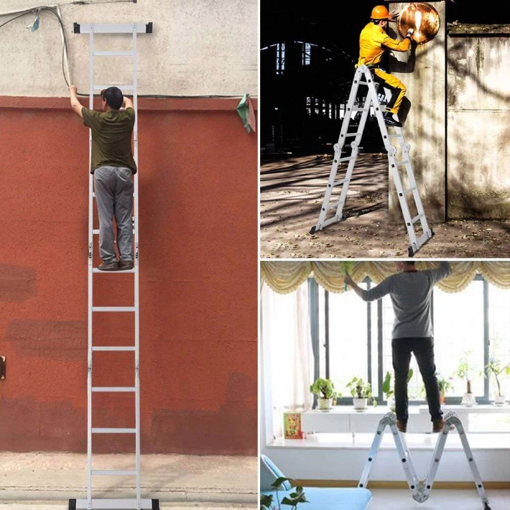 12.5ft 7 in 1 Folding Aluminium Scaffold Ladder Z2976