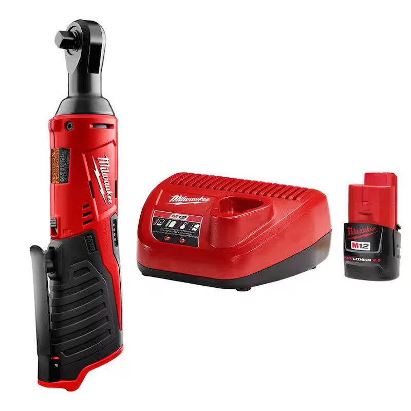 12V Lithium-Ion 3/8 in. Cordless Ratchet with 2.0 Ah Starter Kit L3313