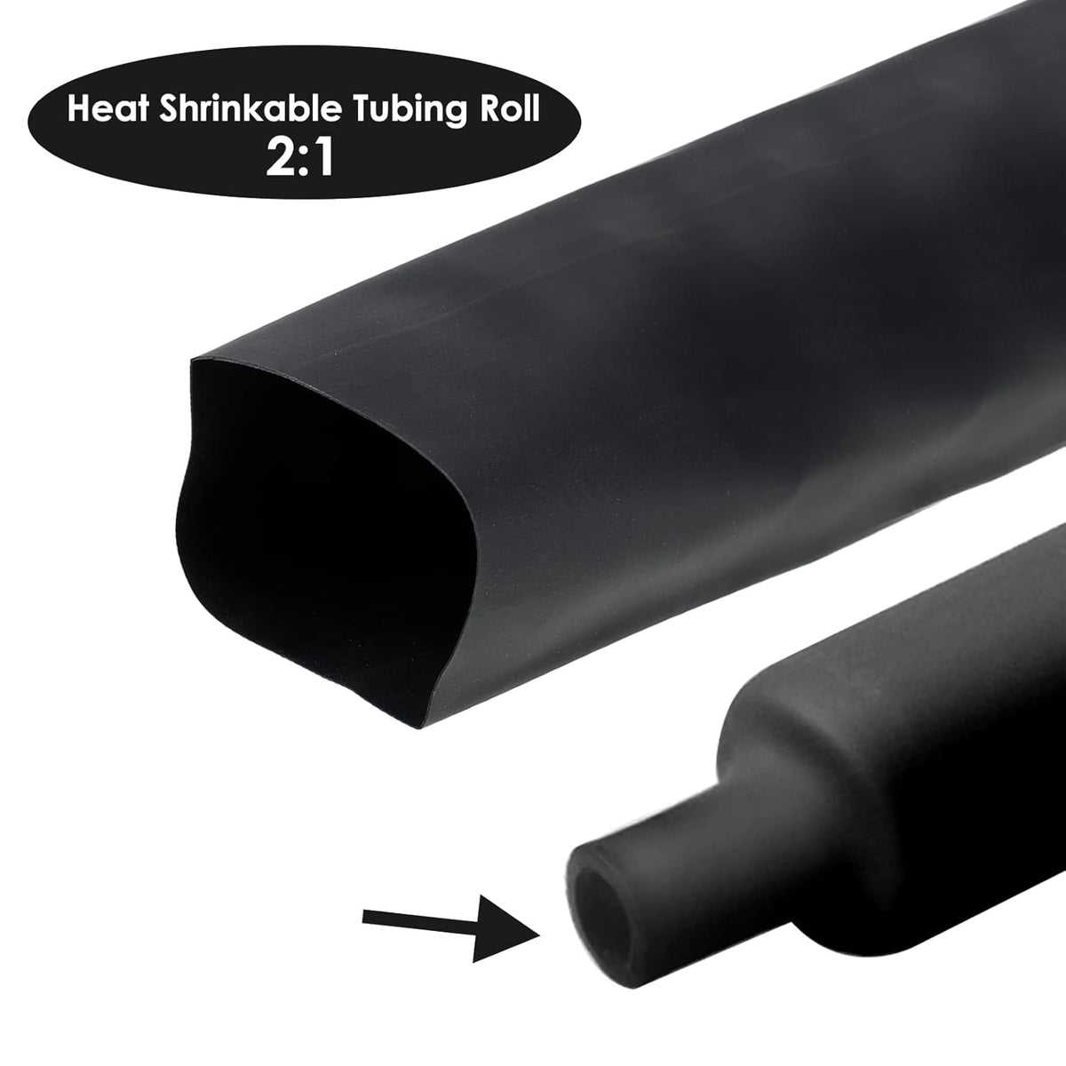 2:1 Heat Shrink Tubing 82 FT 2 Inch ID PE Electrical Shrink Tube Pack of 2 U63236