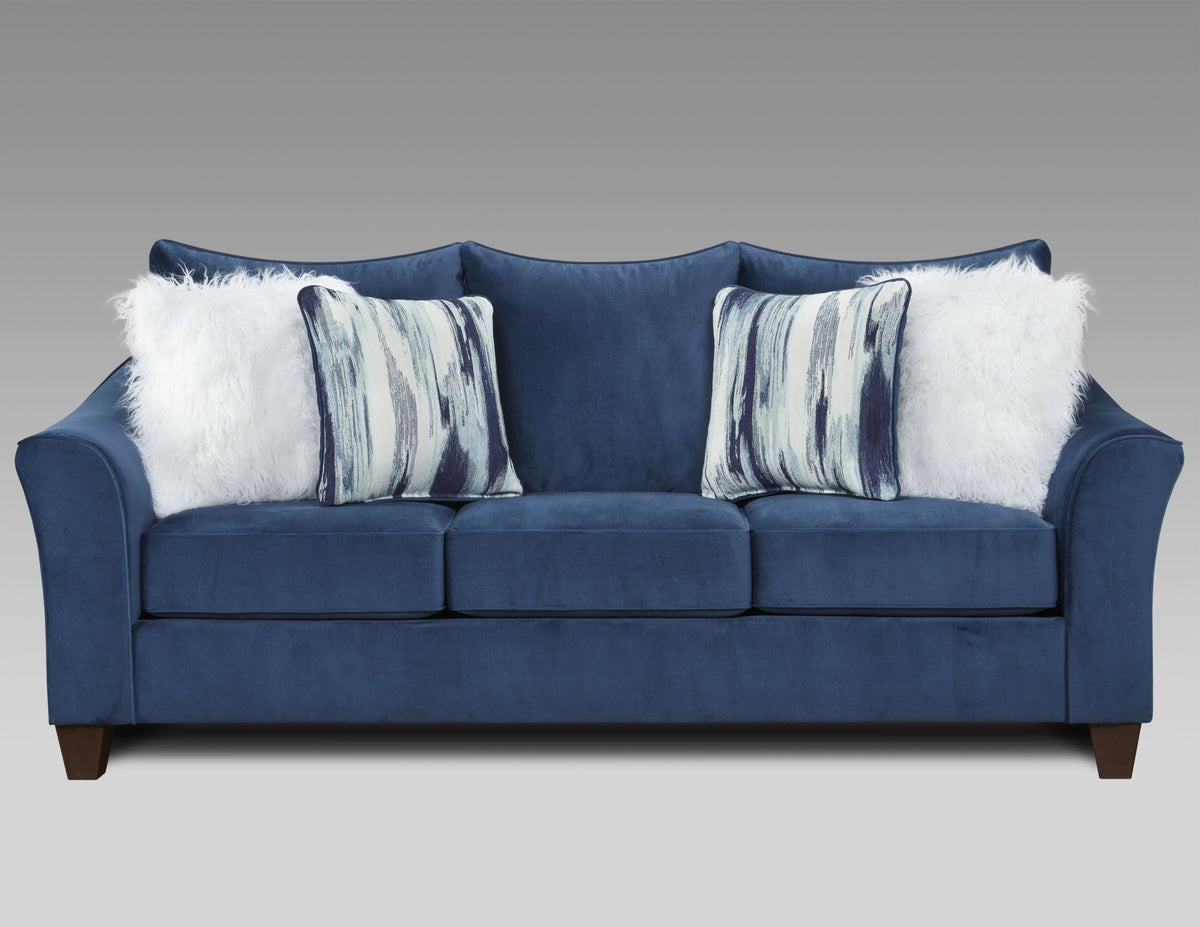 Navy Blue 4-Piece Fabric Sofa Set M742