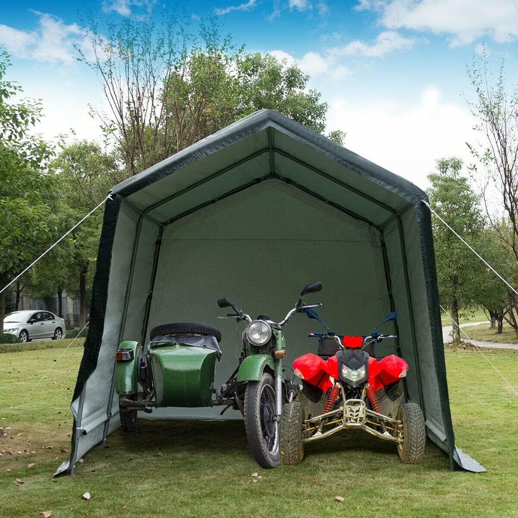 7 Ft x 12 Ft Outdoor Carport Patio Storage Shelter Metal Frame and Waterproof Ripstop Cover T709