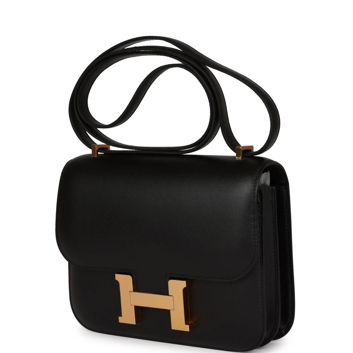 Black Leather Handbag D2266