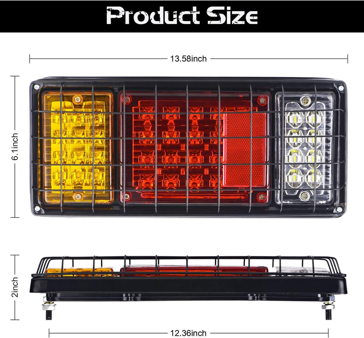 40 LED Truck Tail Light Bar with Iron Net Protection R98160