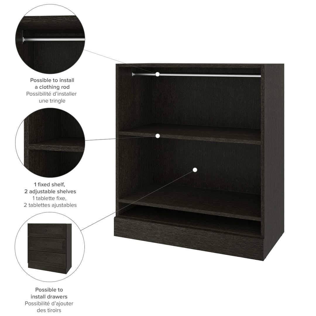 White Low Storage Unit with Rod N575234