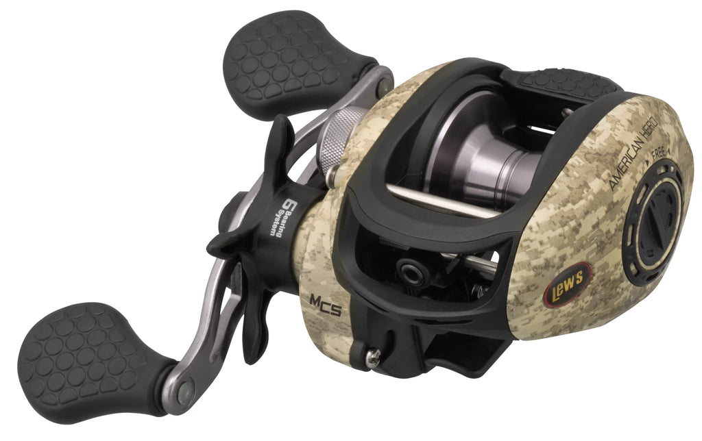 Camo Baitcast Fishing Reel, 7.1:1 Gear Ratio, Right-Hand Retrieve C11389