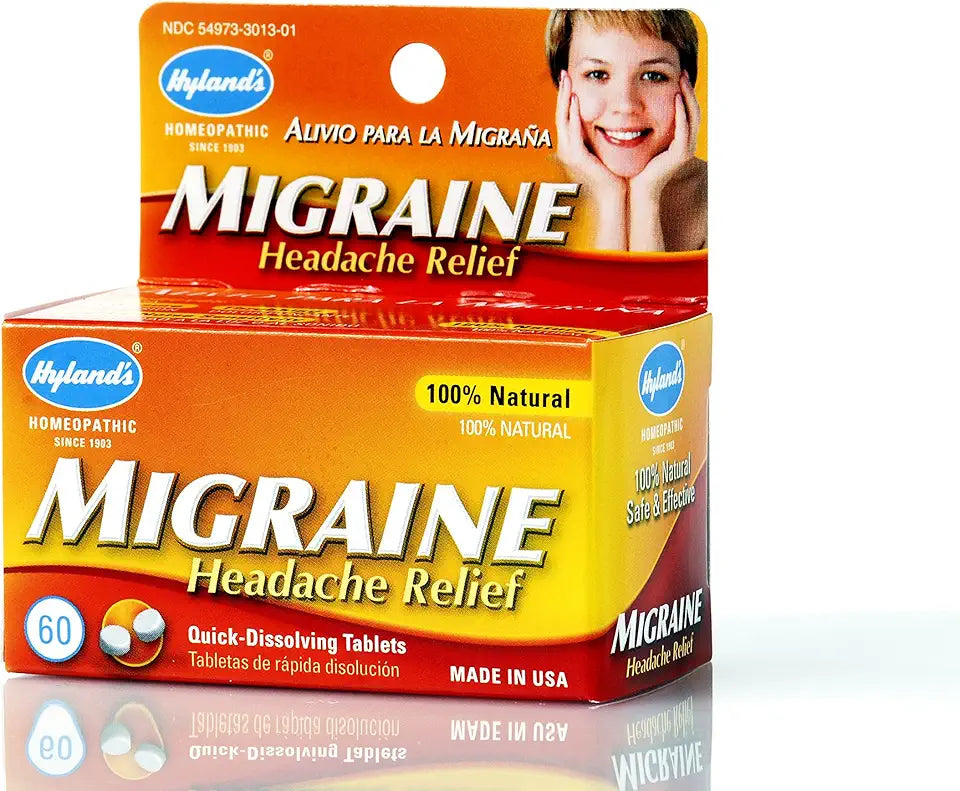 Homeopathic Migraine Headache Relief 60 Tablets X6283