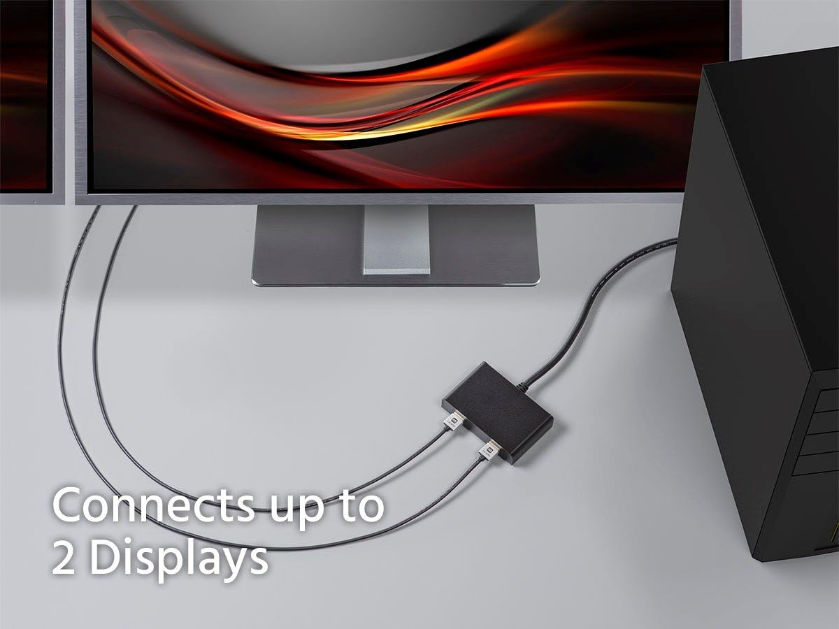 2-Port DisplayPort 1.2 to HDMI MST Hub, Black, Pack of 2 Q5147
