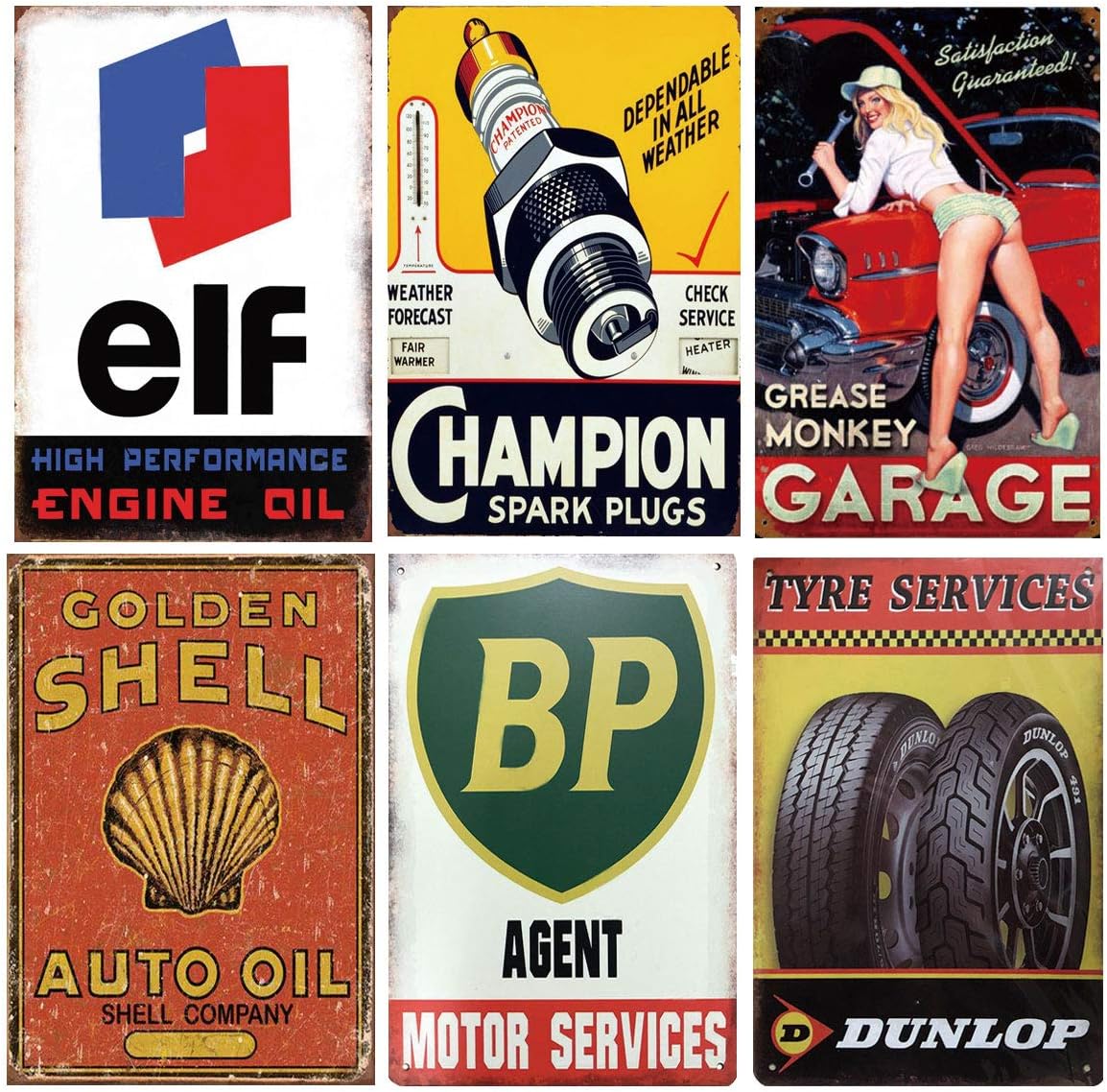 35 Pieces Vintage Metal Tin Signs, 8x12 Inch S4619
