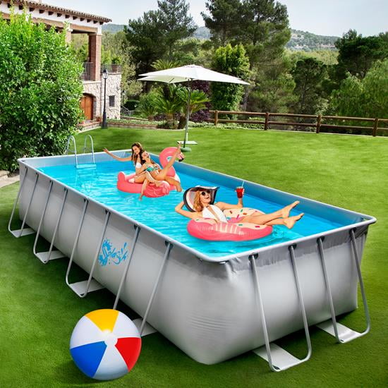 Rectangle Above Ground Pool Set with Ladder H615