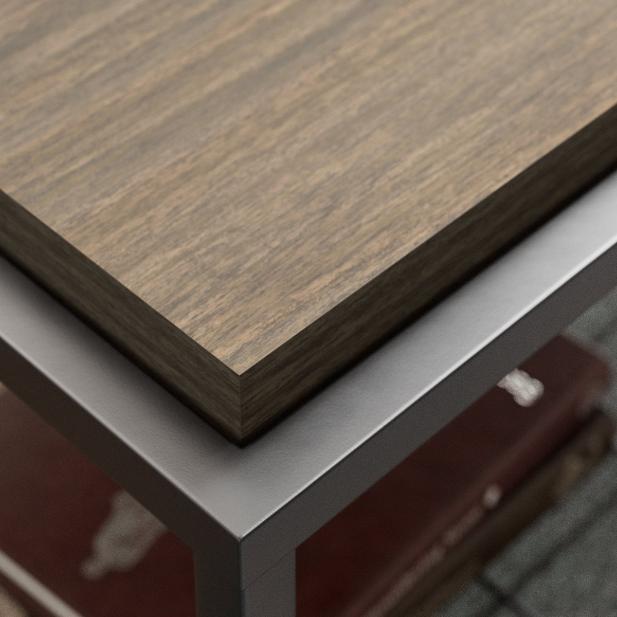 Industrial Wood and Metal Coffee Table W27145