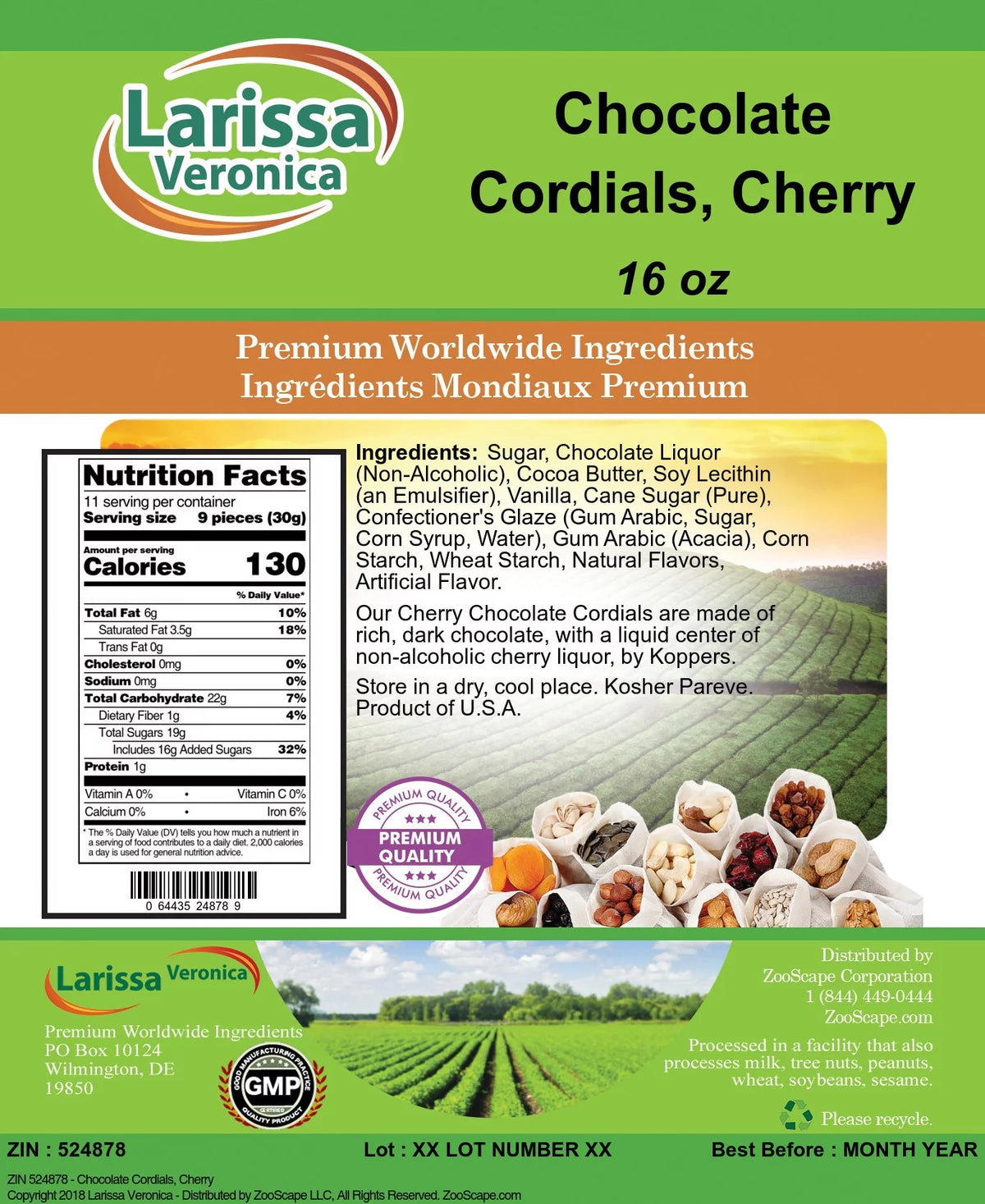 Chocolate Cherry Cordials 16 oz 2-Pack S222