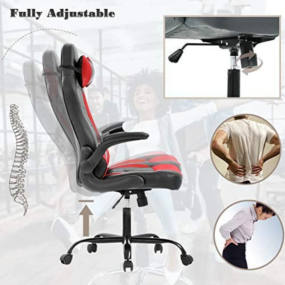 Red Adjustable Swivel Gaming Chair U887807