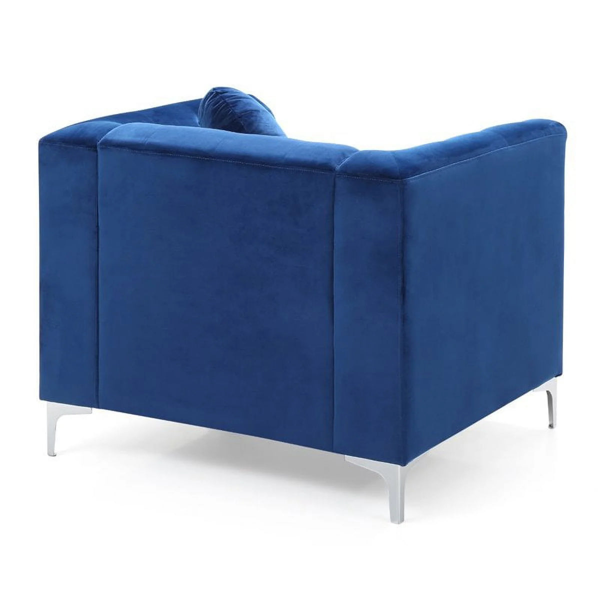 Velvet Sofa and Chair 2-Piece Set Navy Blue K9715