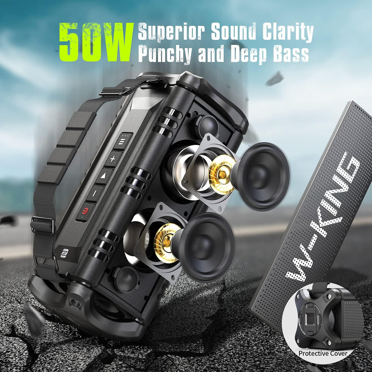 IPX6 Waterproof Outdoor Portable Bluetooth Speaker D668