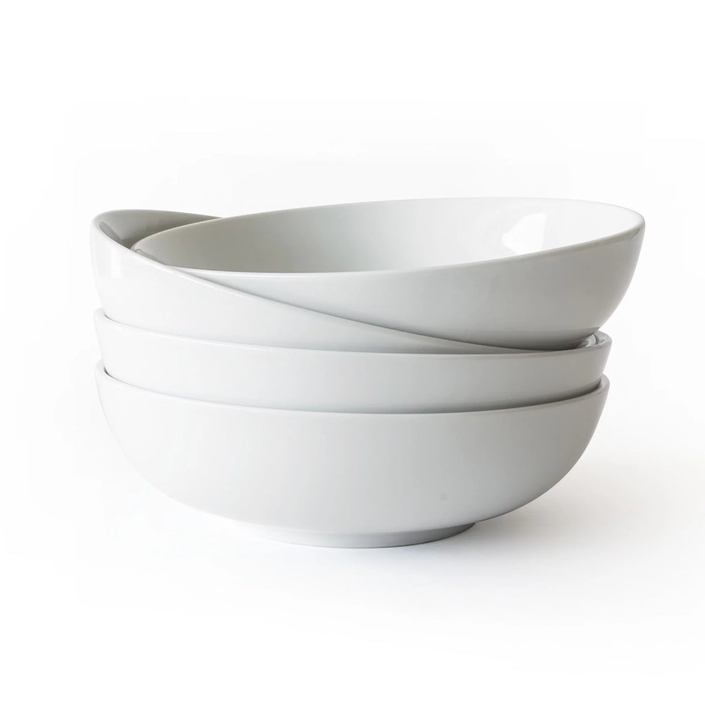 Porcelain Round Pasta Serve Bowls, Set of 4 F273