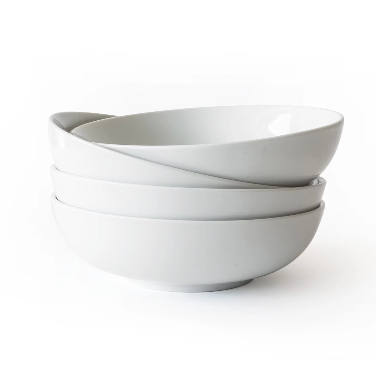 Porcelain Round Pasta Serve Bowls, Set of 4 F273