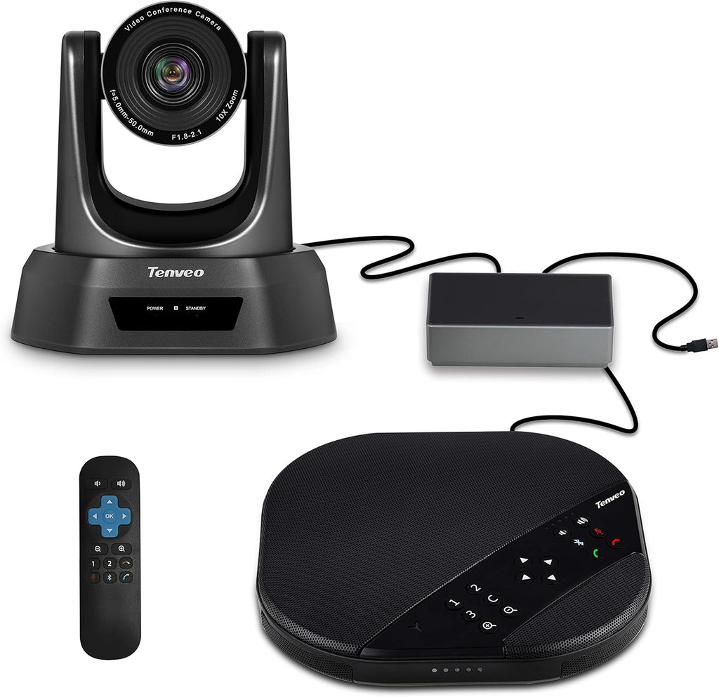 10X Optical Zoom USB PTZ Conference Camera with Expansion Microphones E98365
