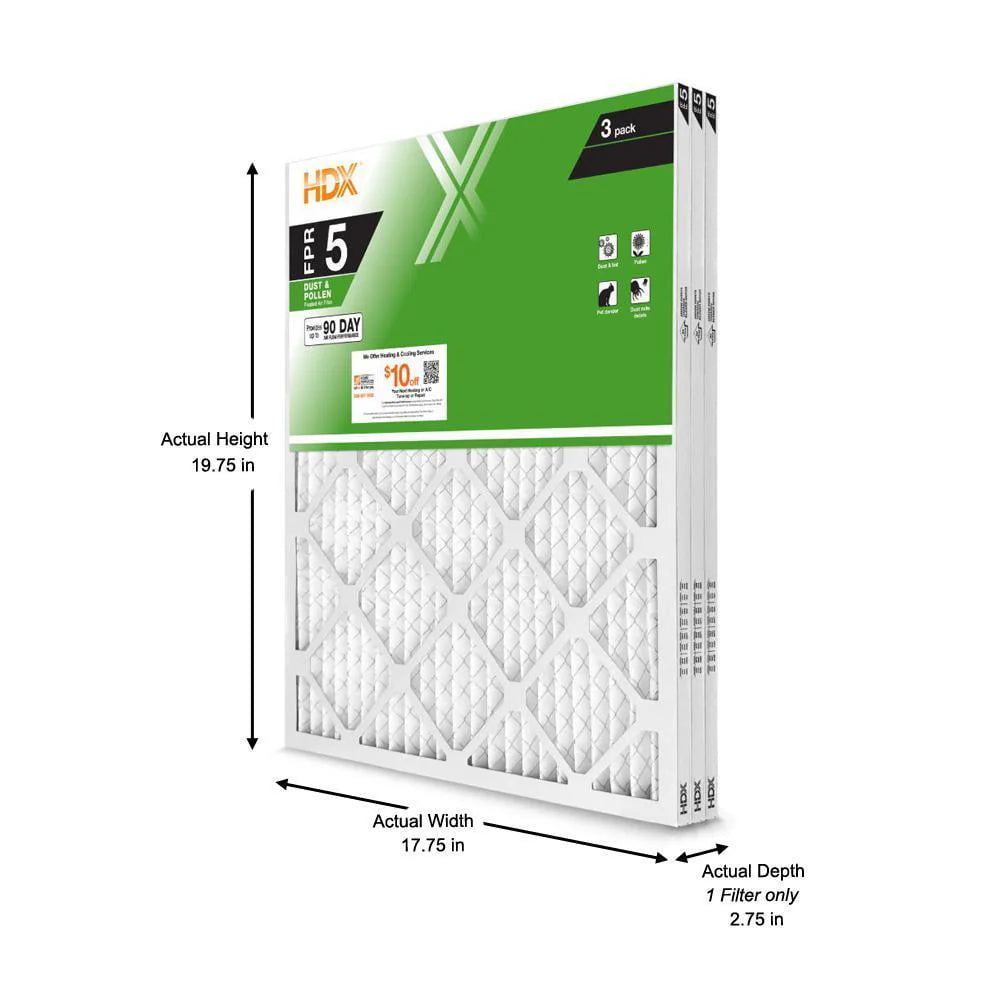 18 X 20 X 1 Pleated Air Filter 3-Pack E45970