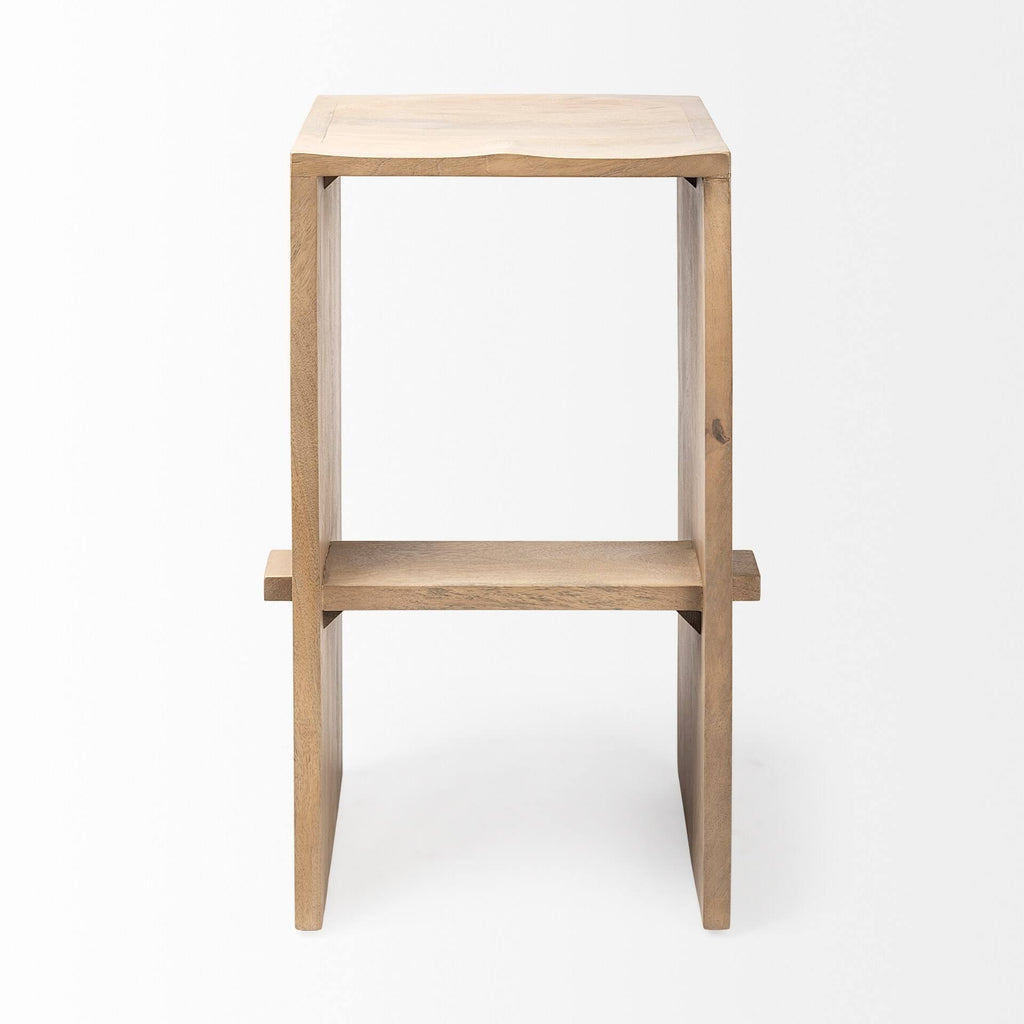 Gray/Brown Wood Bar Stool R5881