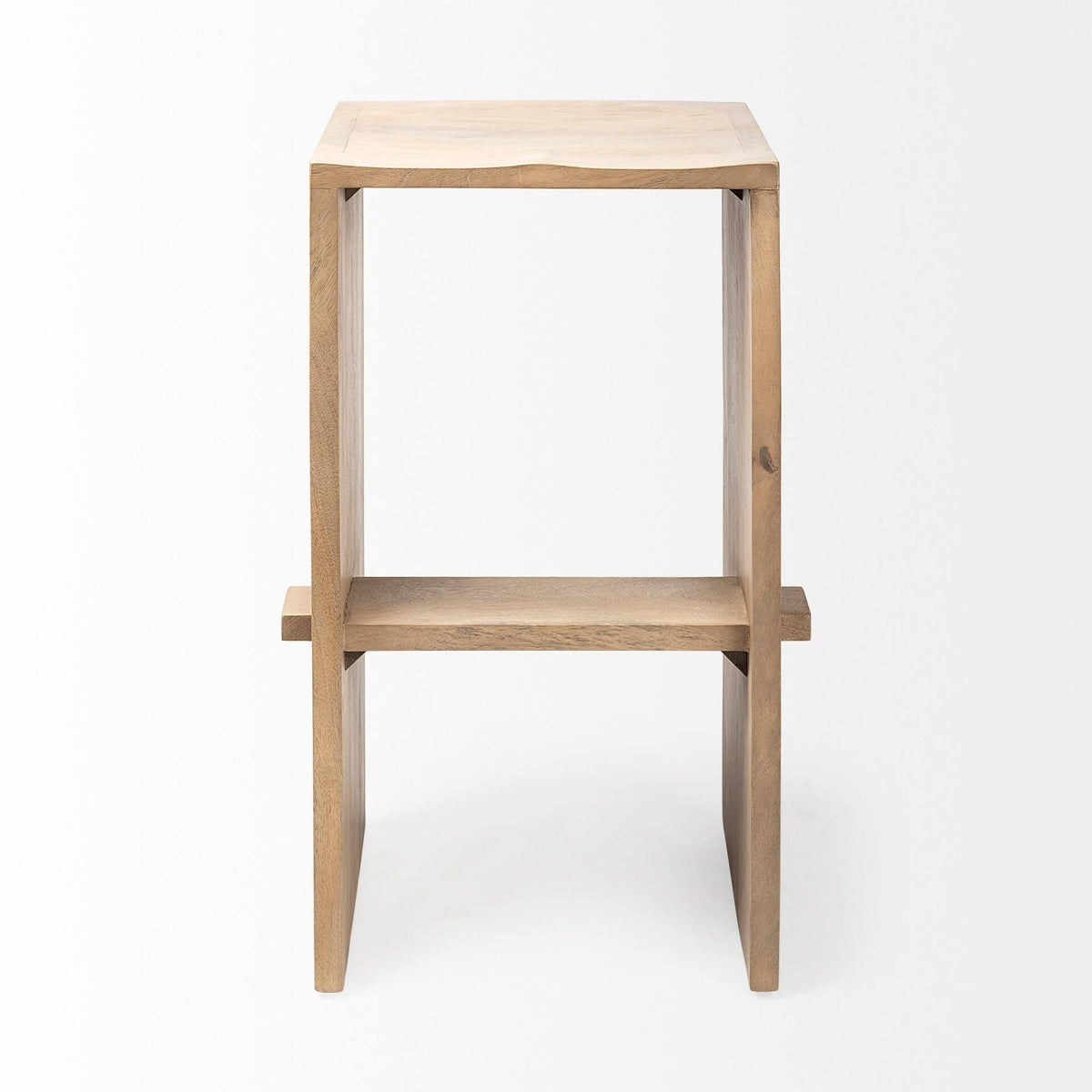 Gray/Brown Wood Bar Stool R5881