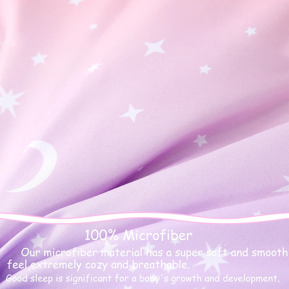 4-Pcs Toddler Bedding Set Microfiber Purple Orange J3304