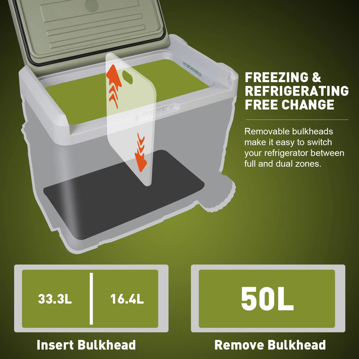 12 Volt 45.4 Quart Portable Freezer Electric Cooler V409961