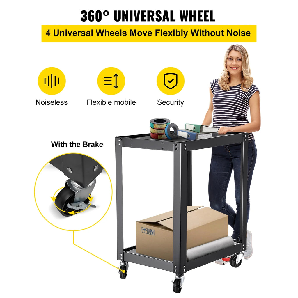 Steel Media Cart with Power Strip K478393