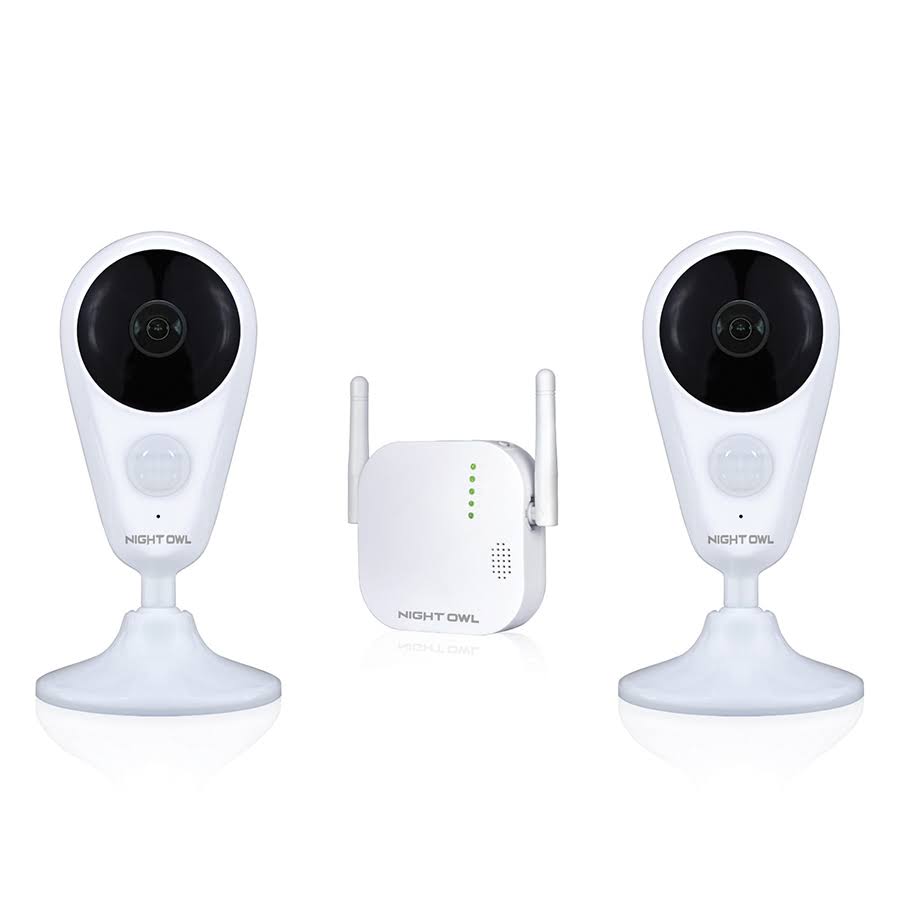4 Channel 1080p HD Wireless Gateway with 16GB microSD Card and 2 AC Powered Indoor Wireless Cameras D99424