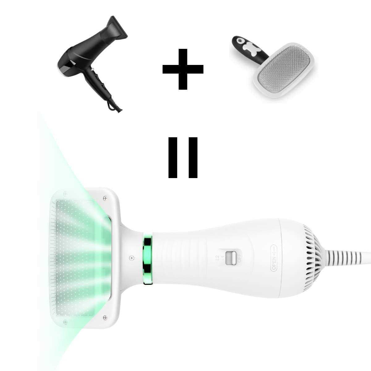 2 in 1 Pet Grooming Hair Dryer with Slicker Brush O736981