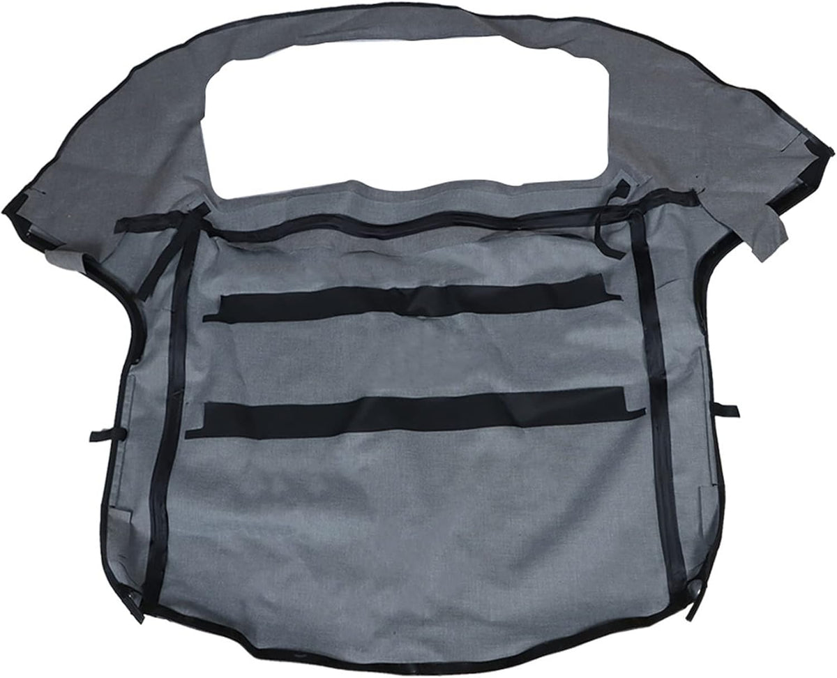 Soft Top with Plastic Window Black Twill Replacement I32515