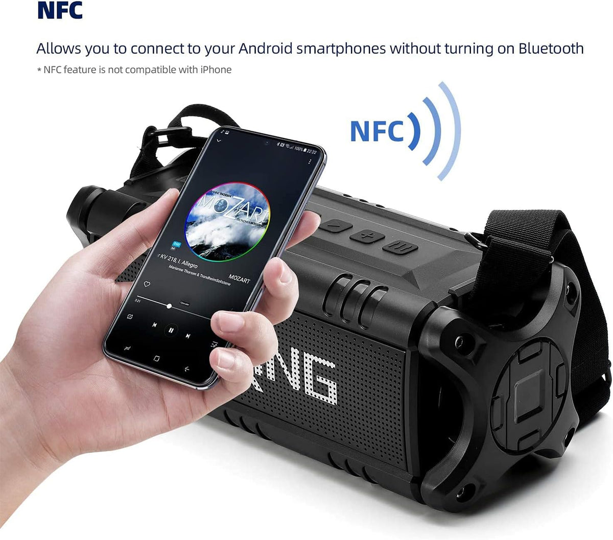 IPX6 Waterproof Outdoor Portable Bluetooth Speaker D668