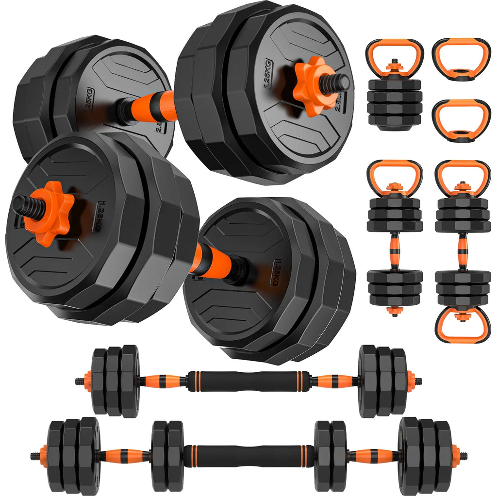 66lb 6-in-1 Adjustable Dumbbells Set L299524
