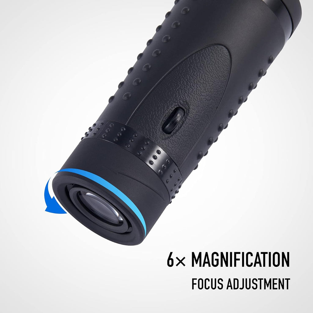 6x30 Monocular Telescope with Bag and Neck Strap, BAK-4 Prism, FMC 30mm, Black L482