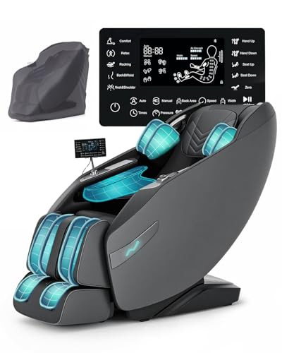 3D Full Body Massage Chair Zero Gravity Heat Grey M607472