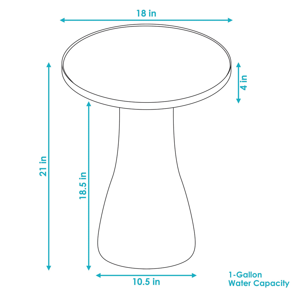 Glazed Ceramic Outdoor Bird Bath J81453