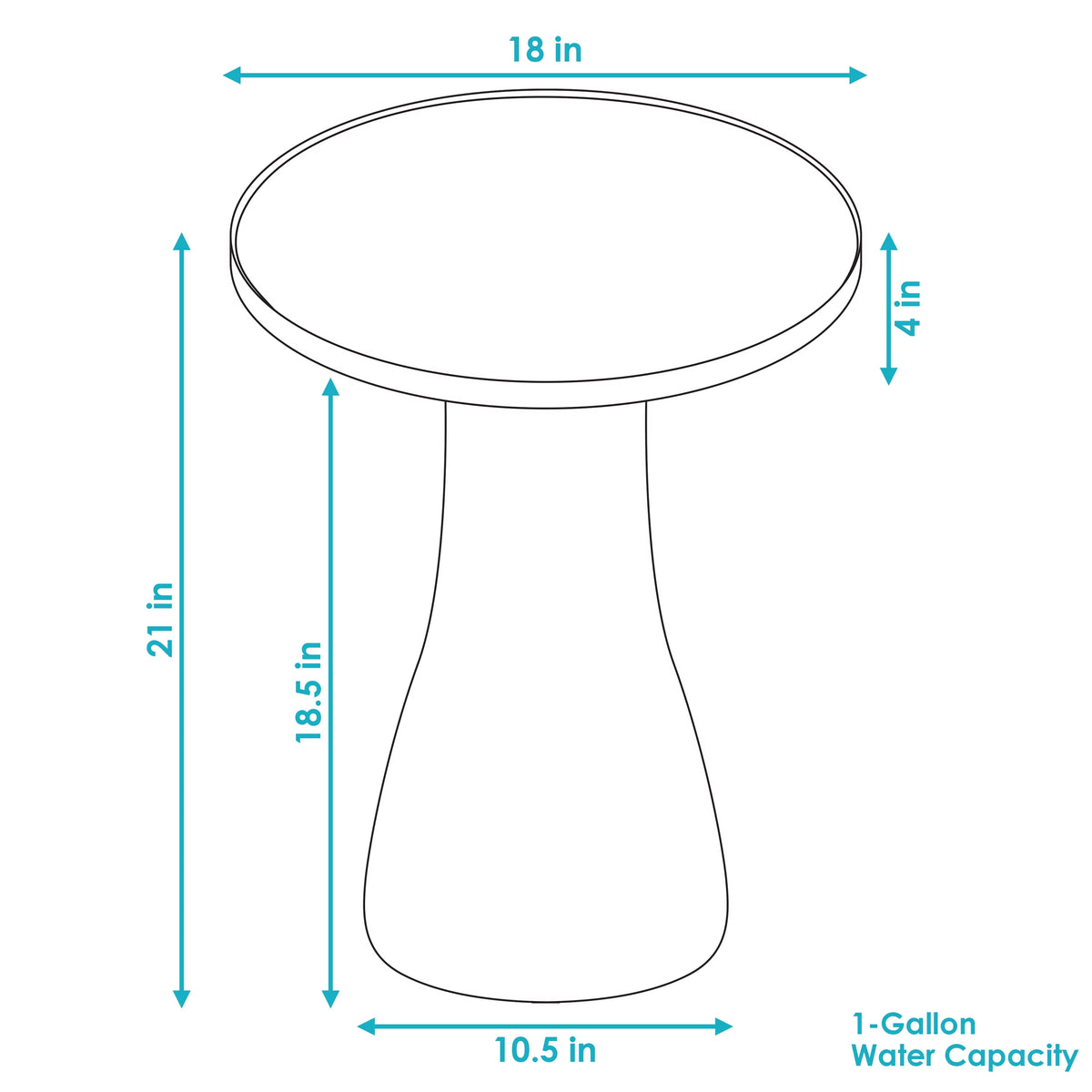 Glazed Ceramic Outdoor Bird Bath J81453