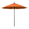 Tangerine Sunbrella Patio Umbrella with Aluminum Poles and Fiberglass Ribs U390