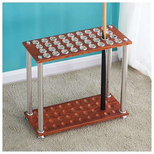 Billiard Cue Stand & Rack Holds 36 Cues Brown L154702
